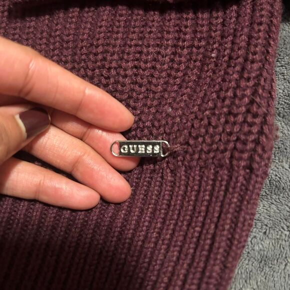 Guess Burgundy lace up sweater - Picture 2 of 8